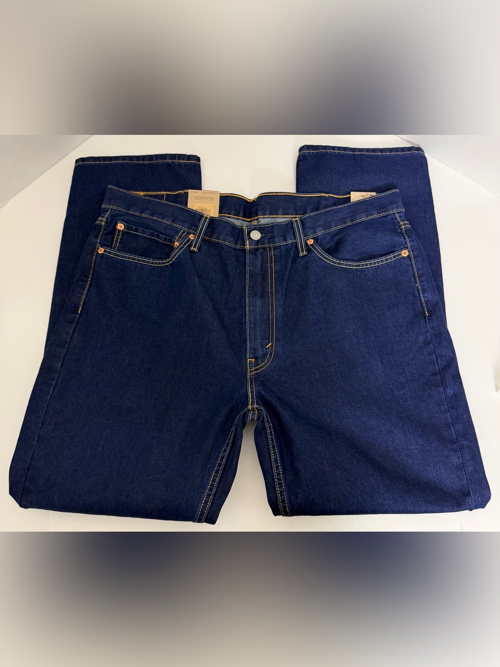 Levi’s 514 Men’s Straight Fit Jeans W38 L30 Dark Wash NWT - Picture 9 of 15